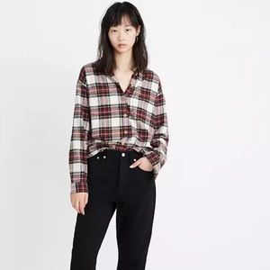 Madewell Flannel Shirt-Jacket in Tartan Plaid